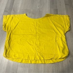 Dylan shirt for women yellow  woven 100% cotton Sz L
